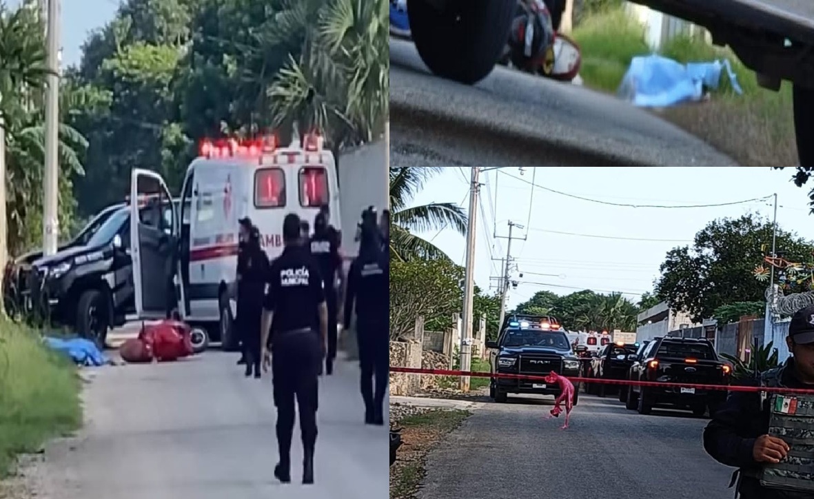Violento sujeto atropella a su esposa y la mata con un cuchillo, luego intenta suicidarse en Ticul