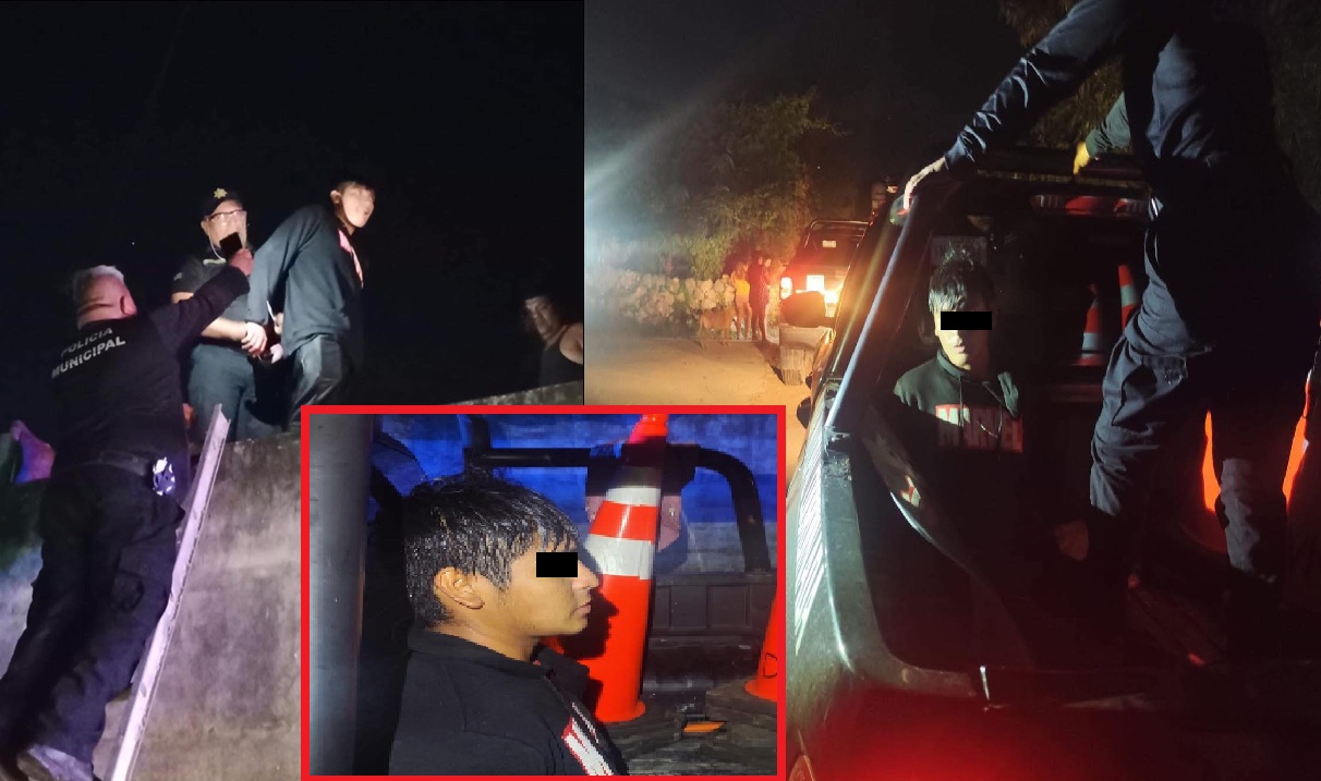 Rata de dos patas se guarda dentro de un tinaco para no ser detenido en Villas de Umán