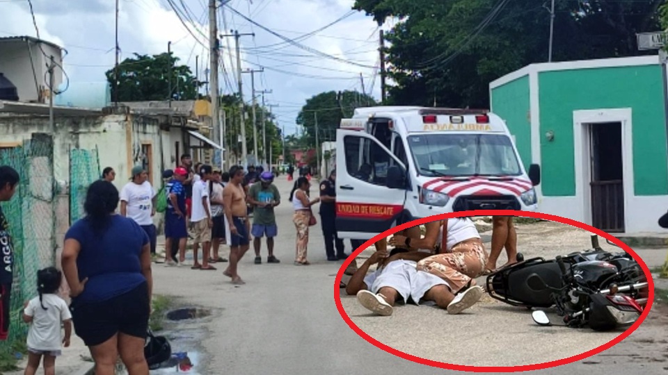 El Cauh atropella un perro callejero, derrapa y lesiona en Dzidzantún