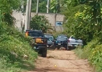Con drones agentes de la FGE y SSP investigan disparos dentro de un predio en Seyé