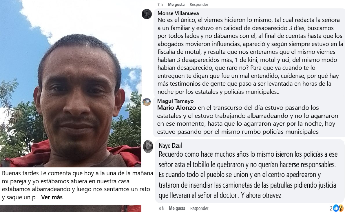 Presuntos policías en horas de la madrugada dan levantones en Motul: hay varios desaparecidos