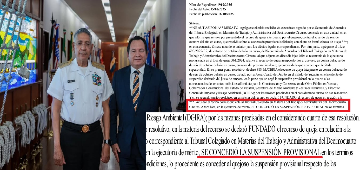 Jueza a puerta cerrada desahoga la audiencia de suspensión definitiva del dragado en Progreso: No dejó entrar a la parte actora.