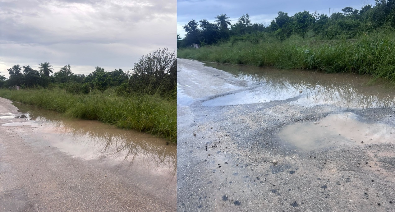 Enormes baches un peligro para conductores que circulan en el tramo Ticul–Sacalum