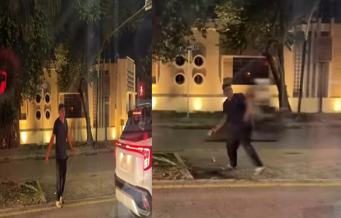 Sujeto ebrio y drogado apedreó un camión del Va y Vén en la avenida Itzáes