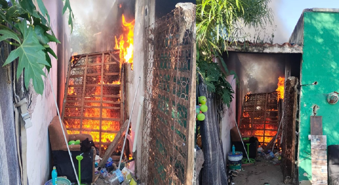 Se incendia su casa en Umán: el Propietario sospecha de un vecino con el que discutió
