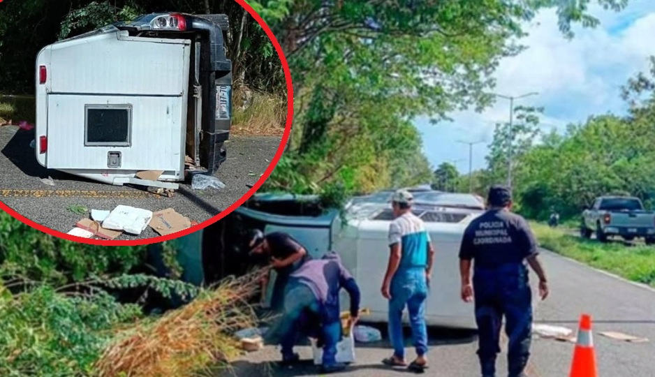 Motociclista causa una volcadura en la vía Dzemul – Telchac Pueblo, luego huye del lugar