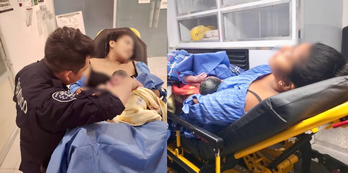 Paramédicos de Kanasín auxilian a una madre y reciben a una bebé en un mototaxi