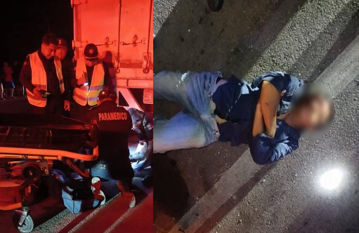 Motociclista choca contra un tráiler estacionado en el paradero de San Antonio Cámara en la vía Temax- Buctzotz