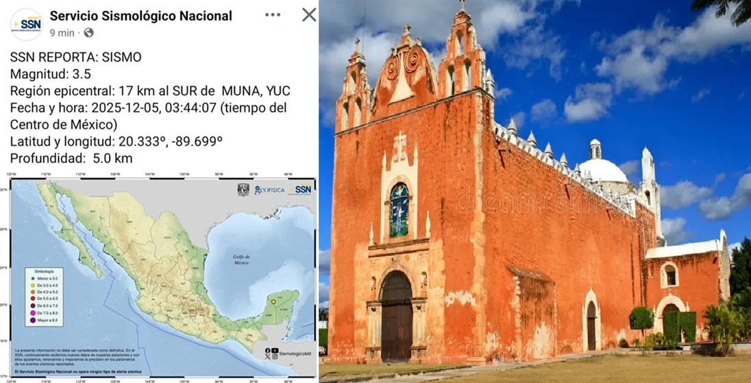 Tiembla en Muna Yucatán: La madrugada de este viernes se registraron dos sismos