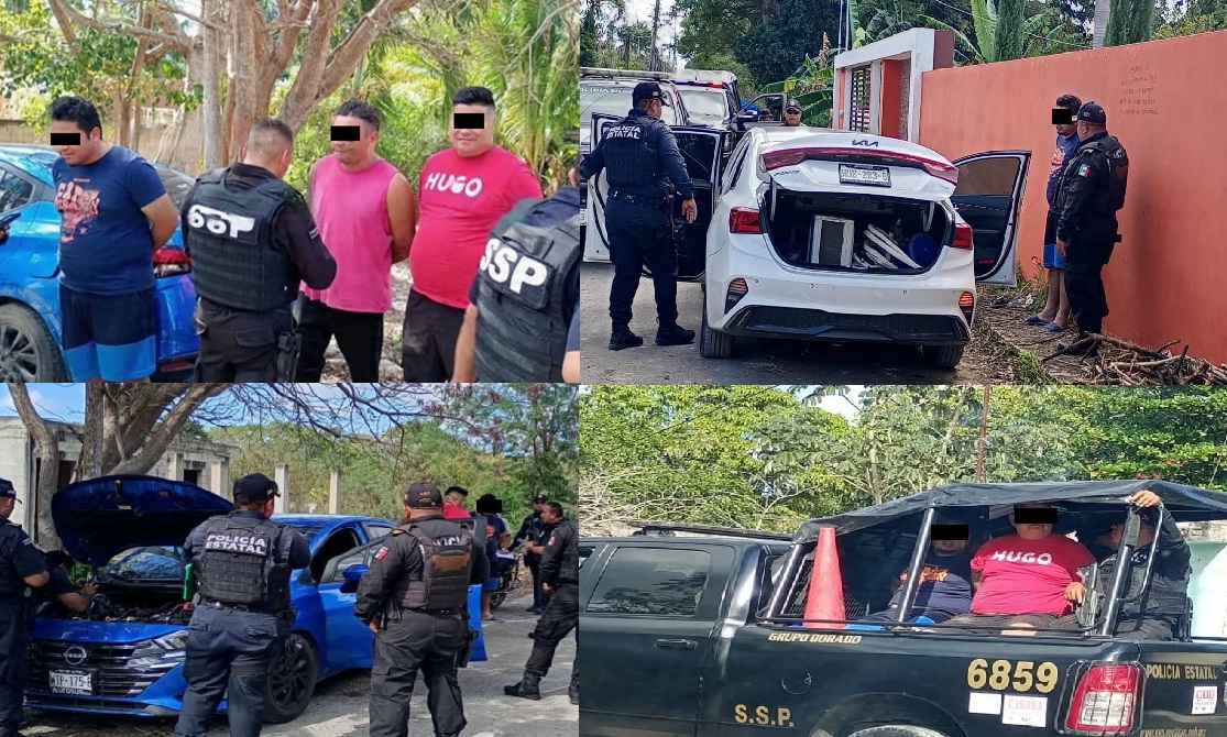 Un automóvil rentado en Tabasco lo recuperan en Dzidzantún: Hay tres detenidos