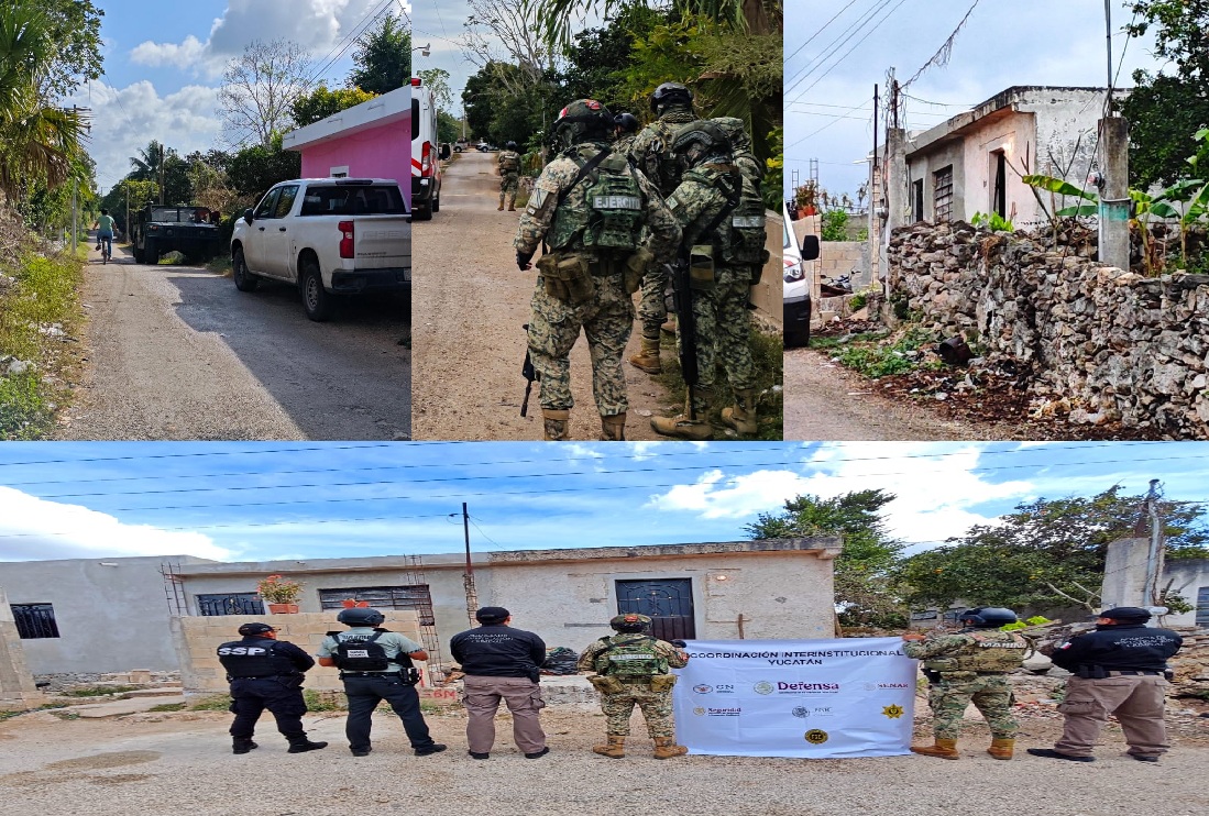 El Pelonchas y La Chuy detenidos con más de mil dosis de droga, un arma de fuego y balas en Cuzamá  