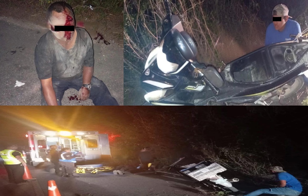 Suegro y yerno se embriagan en Motul y derrapan camino a Telchac Pueblo