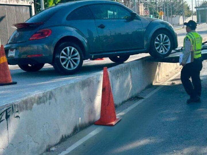 Por seguir el GPS, un conductor termina suspendido en carril exclusivo del Ie-Tram