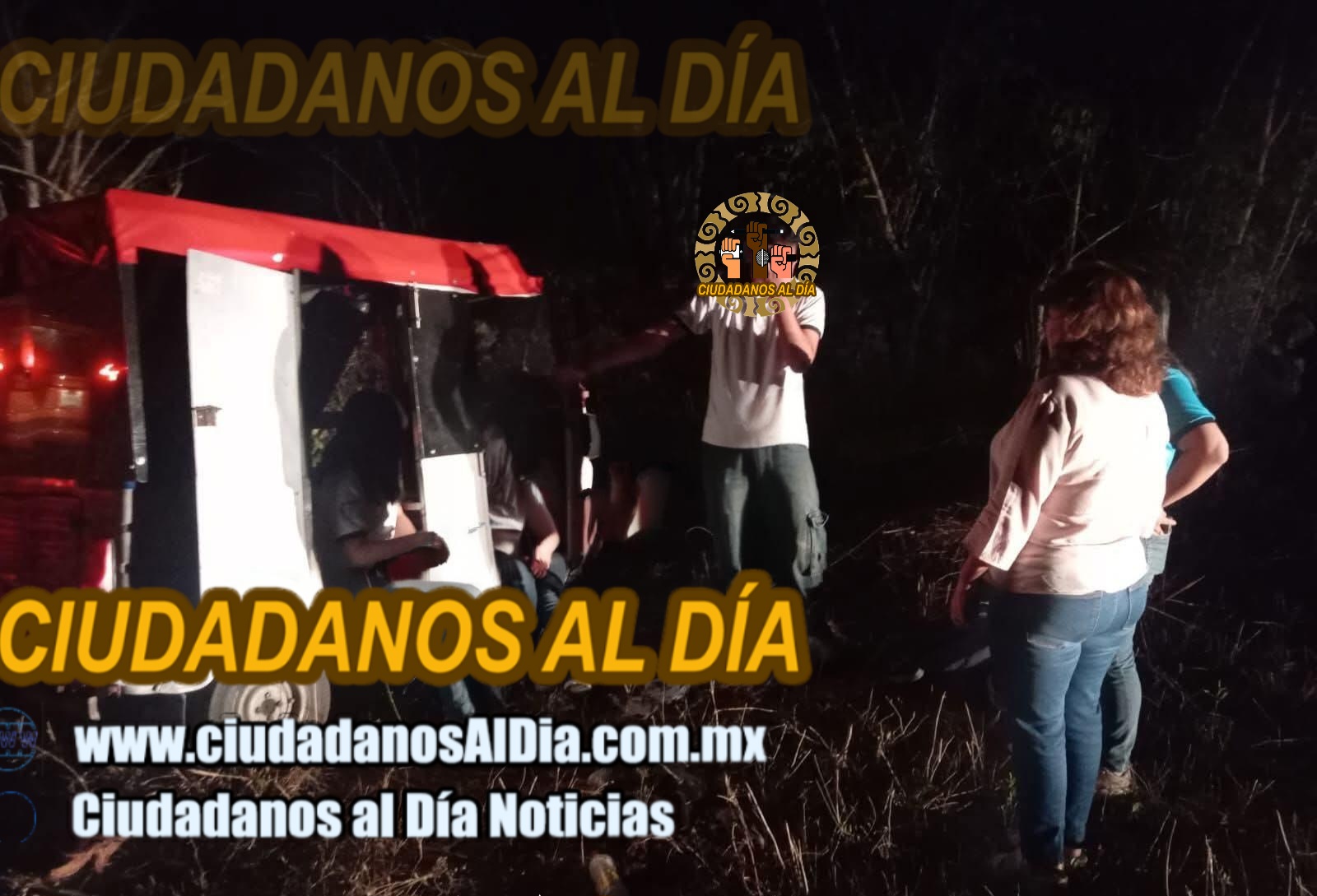 Ebrio conductor choca a un mototaxi y lesiona a cinco estudiantes de la prepa de Cansahcab