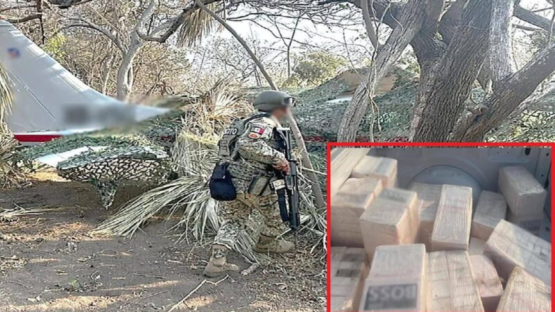 Interceptan una avioneta con más de media tonelada de cocaína en Oaxaca