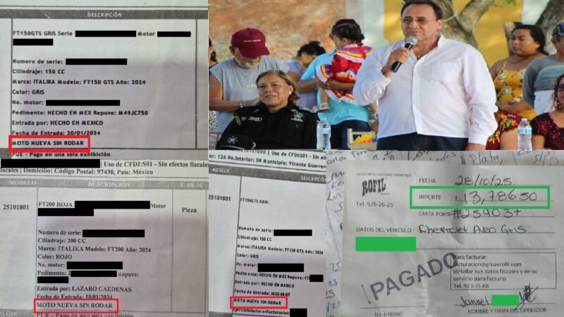 Abimerhi, Rofil, policías de la SSP y de Dzidzantún, póquer de quita motos, para sacar dinero, con venia del alcalde