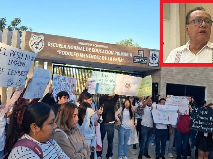 Estudiantes exigen la destitución del director de la Normal “Rodolfo Menéndez de la Peña”