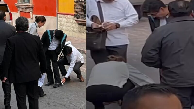 LA CORTE DE LOS “SUPREMOS”: Colaboradores le limpian los zapatos al ministro Hugo Aguilar