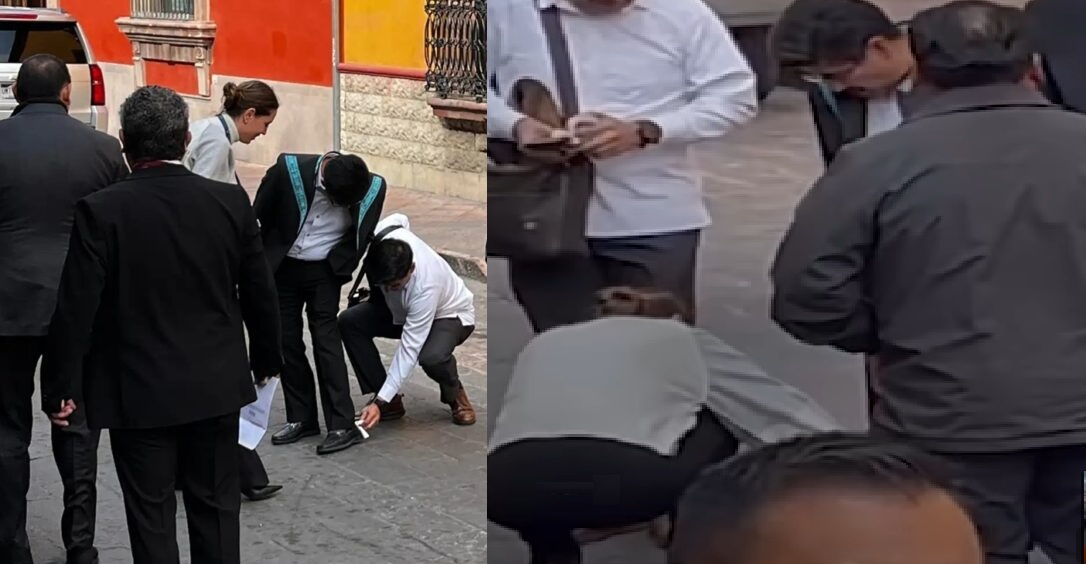 LA CORTE DE LOS “SUPREMOS”: Colaboradores le limpian los zapatos al ministro Hugo Aguilar