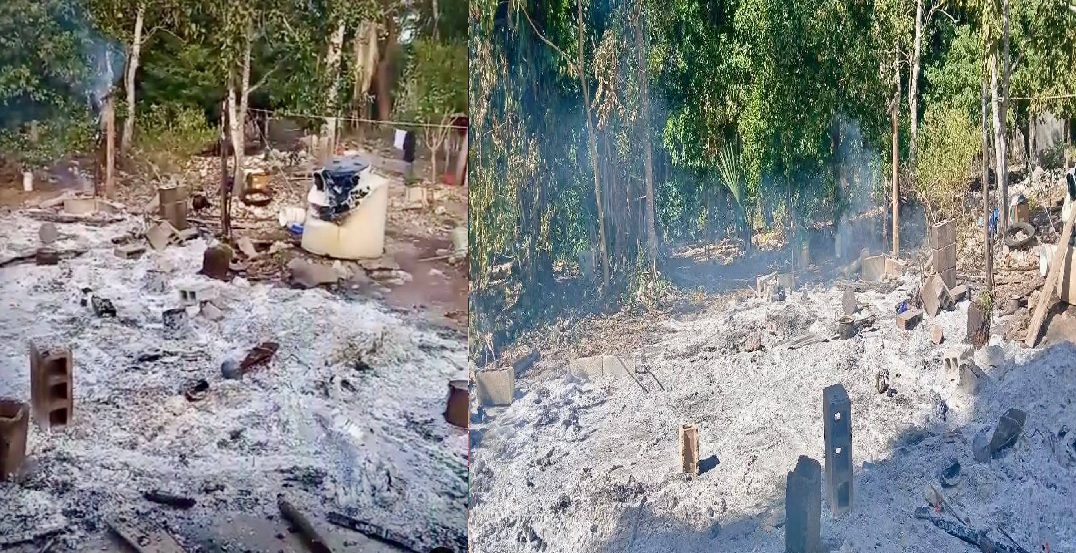 Una pareja de abuelitos se quema su casa en Xmakulán, comisaría de Tizimín