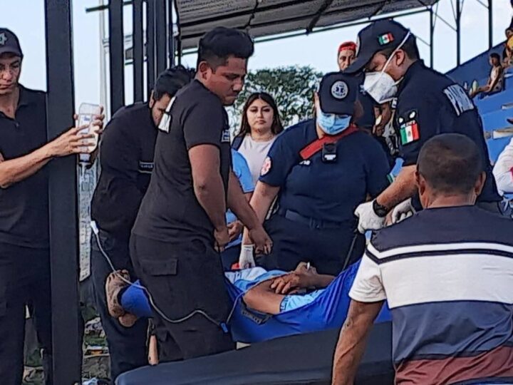 Un joven va a gustar un partido de futbol en Seyé y termina en una clínica: Un ebrio lo empujó de las gradas