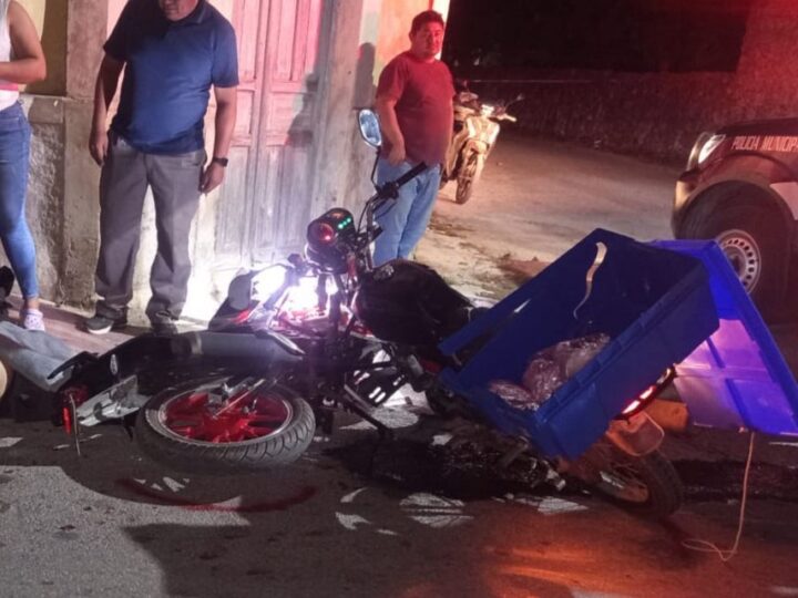 Motociclista fallece en una clínica, luego que chocó en moto en Dzilam González