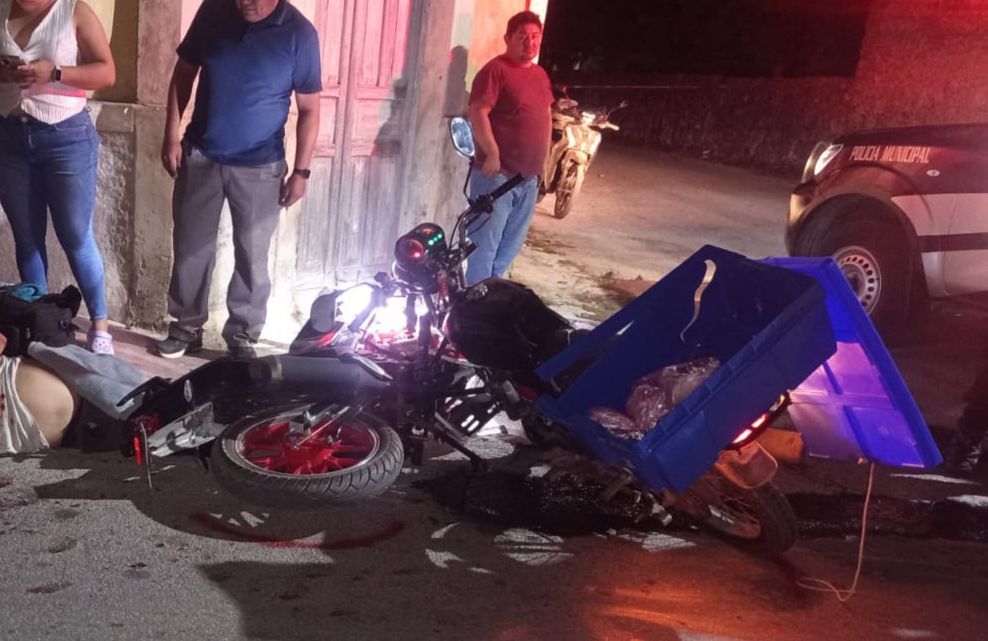 Motociclista fallece en una clínica, luego que chocó en moto en Dzilam González