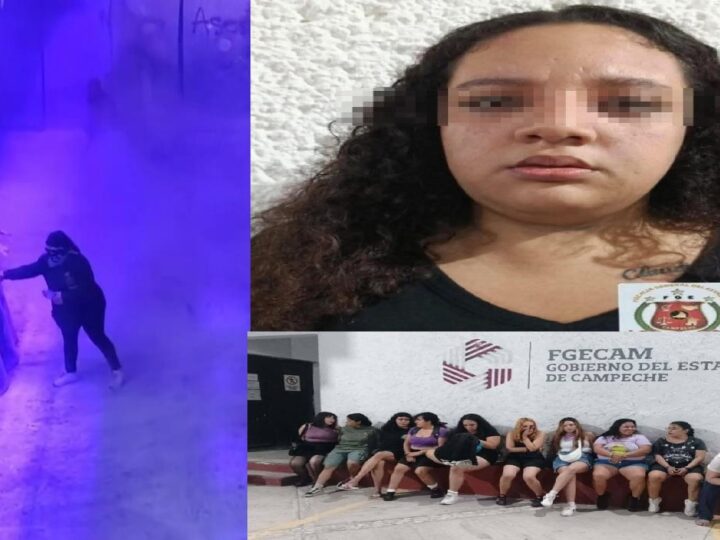 Vinculan a una mujer que le prendió fuego a mujeres policía de Campeche durante la marcha 8M