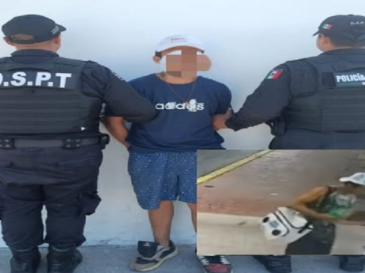 Policía detiene a un caco después de robó dentro de una casa en Progreso
