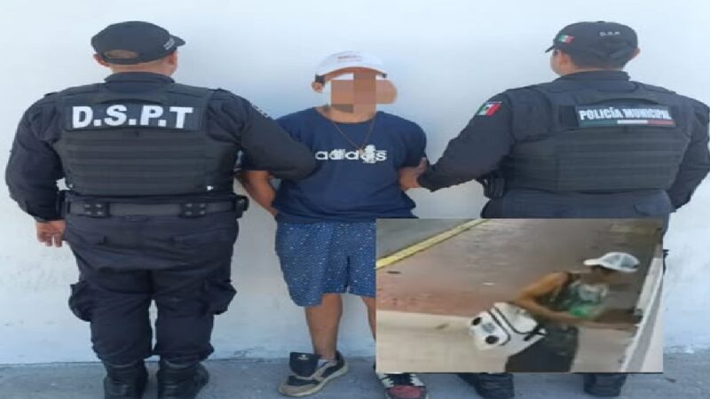 Policía detiene a un caco después de robó dentro de una casa en Progreso