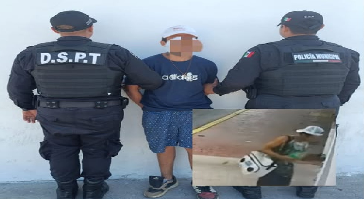 Policía detiene a un caco después de robó dentro de una casa en Progreso