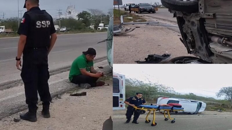 Ebrio conductor choca en la Mérida- Progreso: Dice que se embriago por una decepción amorosa