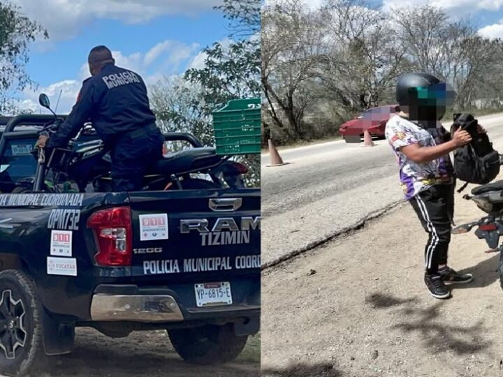 Policías de Tizimín recuperan tres motos: Dos en una casa y una en un retén a la salida de Valladolid
