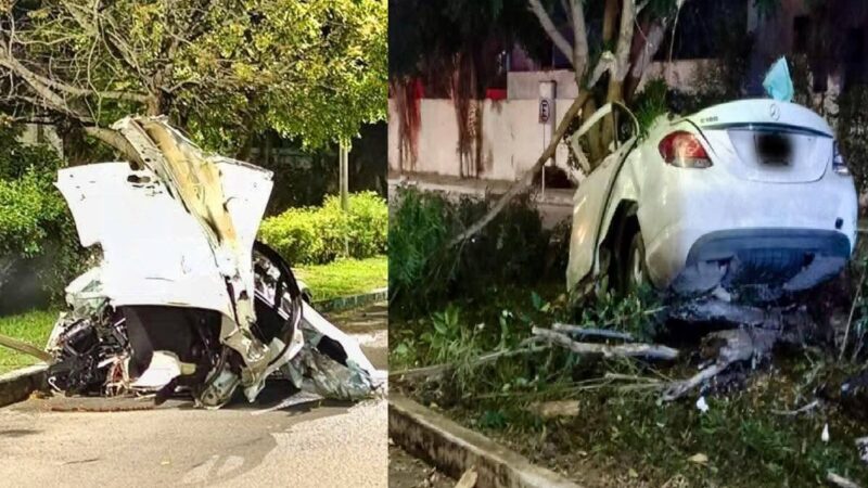 Un joven choca su auto de lujo y muere en Gran Santa Fe su compañero vivió para contarlo