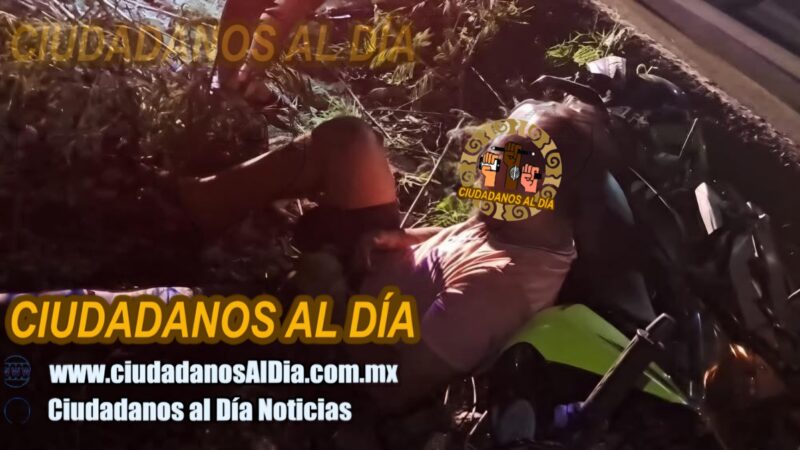 Un motociclista derrapa y lesiona en la vía Cacalchén- Tixkokob