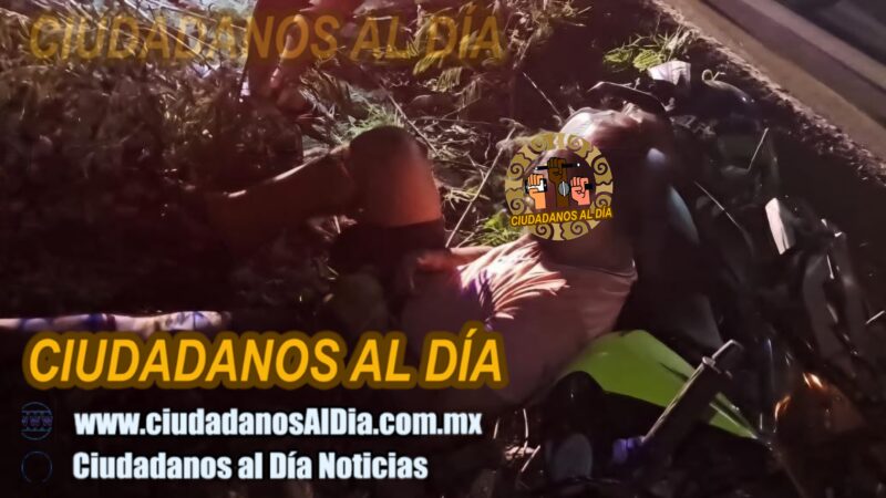Un motociclista derrapa y lesiona en la vía Cacalchén- Tixkokob