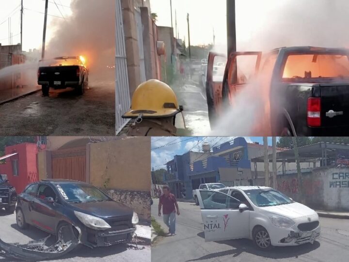 De manera misteriosa se incendia una camioneta en Motul y dos autos chocan en la calle de “Los Colas”,