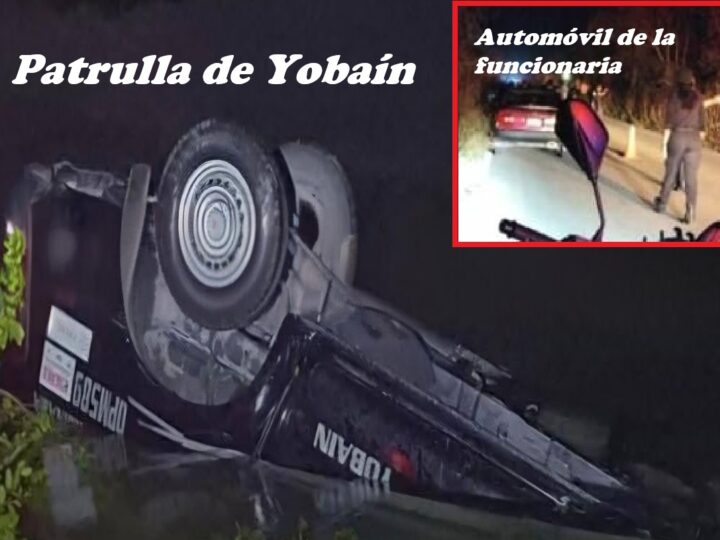 Vuelca una patrulla, en Yobaín dicen que es “Justicia divina” por dejar libre a una funcionaria que causo un accidente