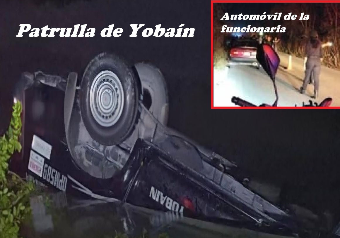 Vuelca una patrulla, en Yobaín dicen que es “Justicia divina” por dejar libre a una funcionaria que causo un accidente