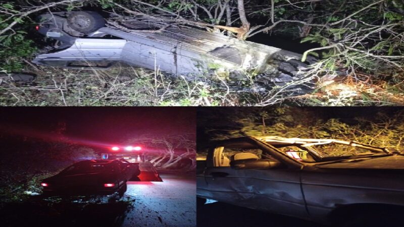 Un automovilista vuelca rumbo a Santa Clara y huye antes que llegue la policía de Dzidzantún  