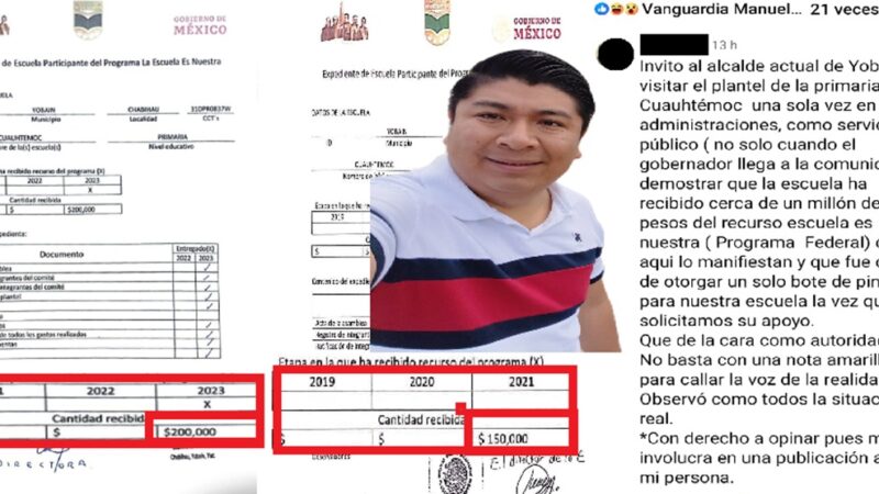 Comuna de Yobaín con una mentira trata de tapar otra mentira: En abandono escuela de Chabihau