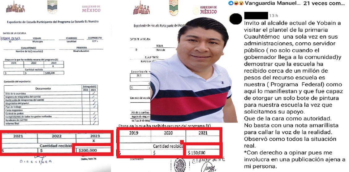 Comuna de Yobaín con una mentira trata de tapar otra mentira: En abandono escuela de Chabihau