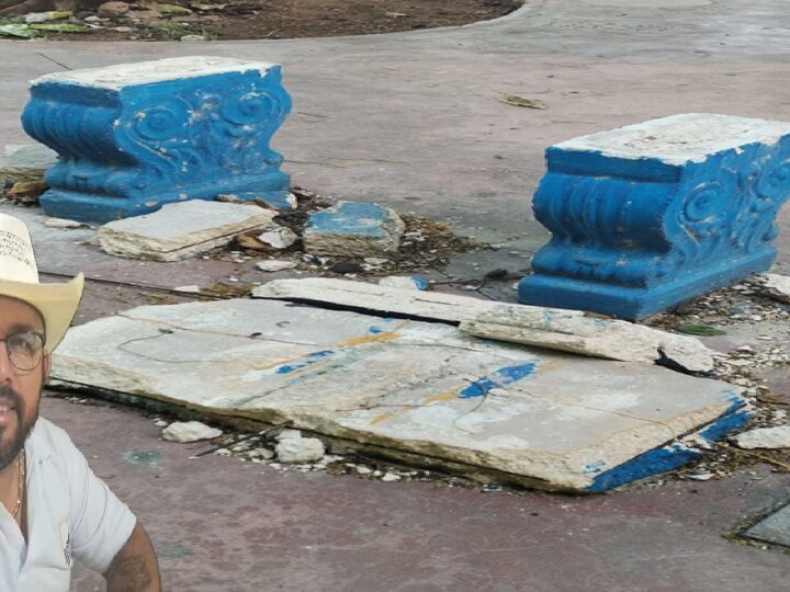 Vandalizan bancas del parque las cinco calles en Buctzotz: No hay detenidos