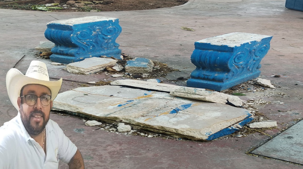 Vandalizan bancas del parque las cinco calles en Buctzotz: No hay detenidos