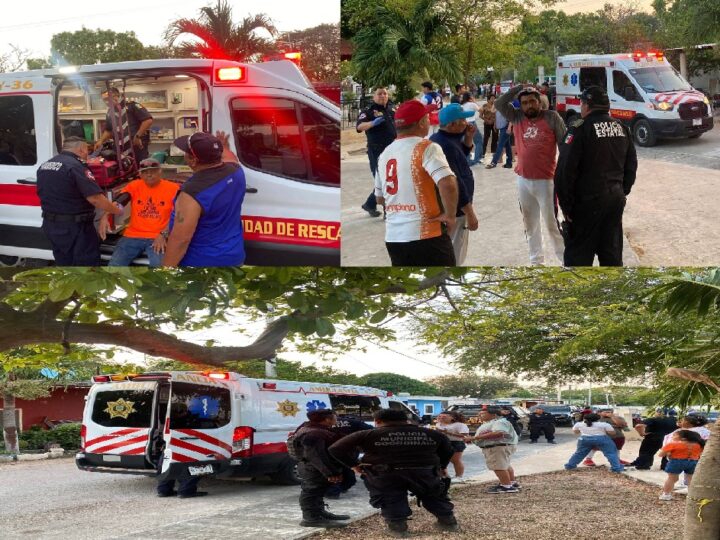 Se arma los golpes en partido de Beisbol en Mococha: Hay diez lesionados entre ellos tres menores