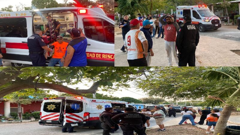 Se arma los golpes en partido de Beisbol en Mococha: Hay diez lesionados entre ellos tres menores