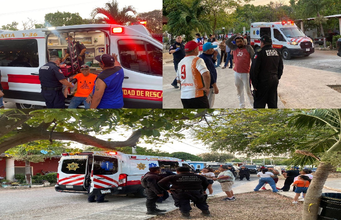 Se arma los golpes en partido de Beisbol en Mococha: Hay diez lesionados entre ellos tres menores