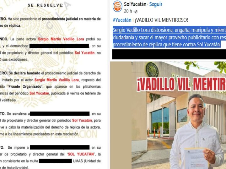 ¡VADILLO VIL MENTIROSO! le responde Sol Yucatán: El mago del dinero