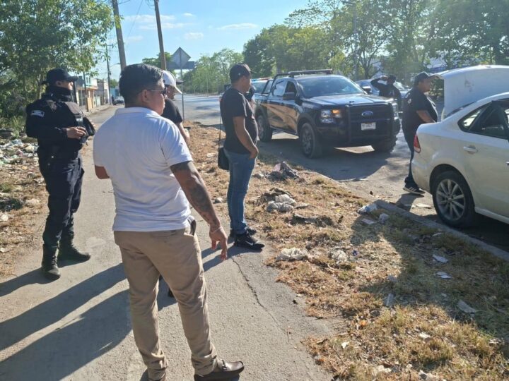 Persecución policiaca en Umán- Mérida deja cuatro ladrones detenidos