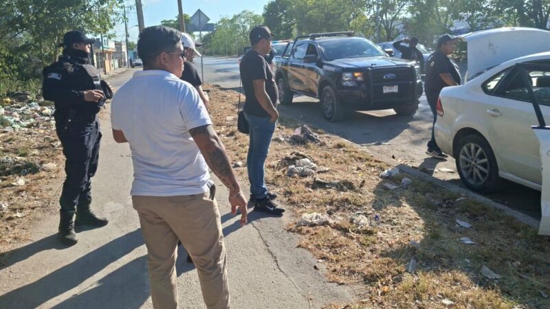 Persecución policiaca en Umán- Mérida deja cuatro ladrones detenidos